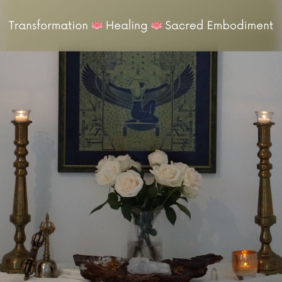 An image of the altar held for the sacred vision healing group session