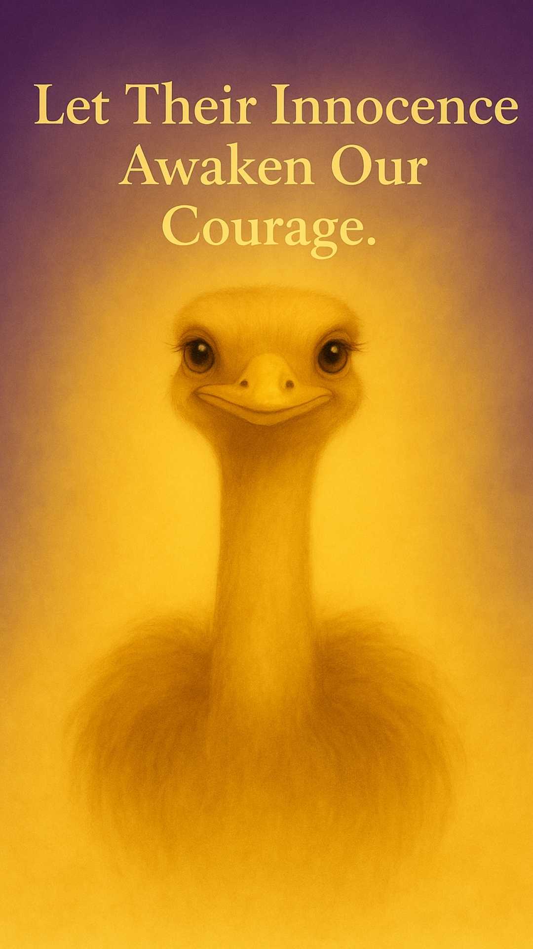 Ostrich image of innocence