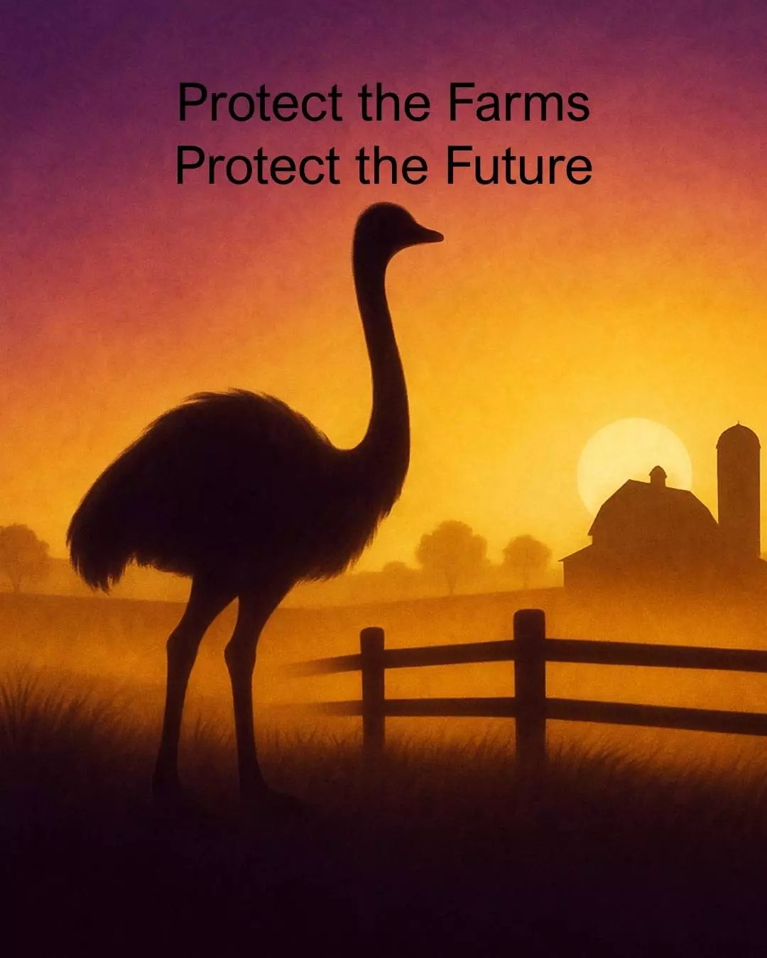 Instagram post for image of ostrich